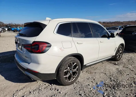 2022 BMW X3 xDrive30I из США, поврежденный, VIN 5UX53DP09N9M48944